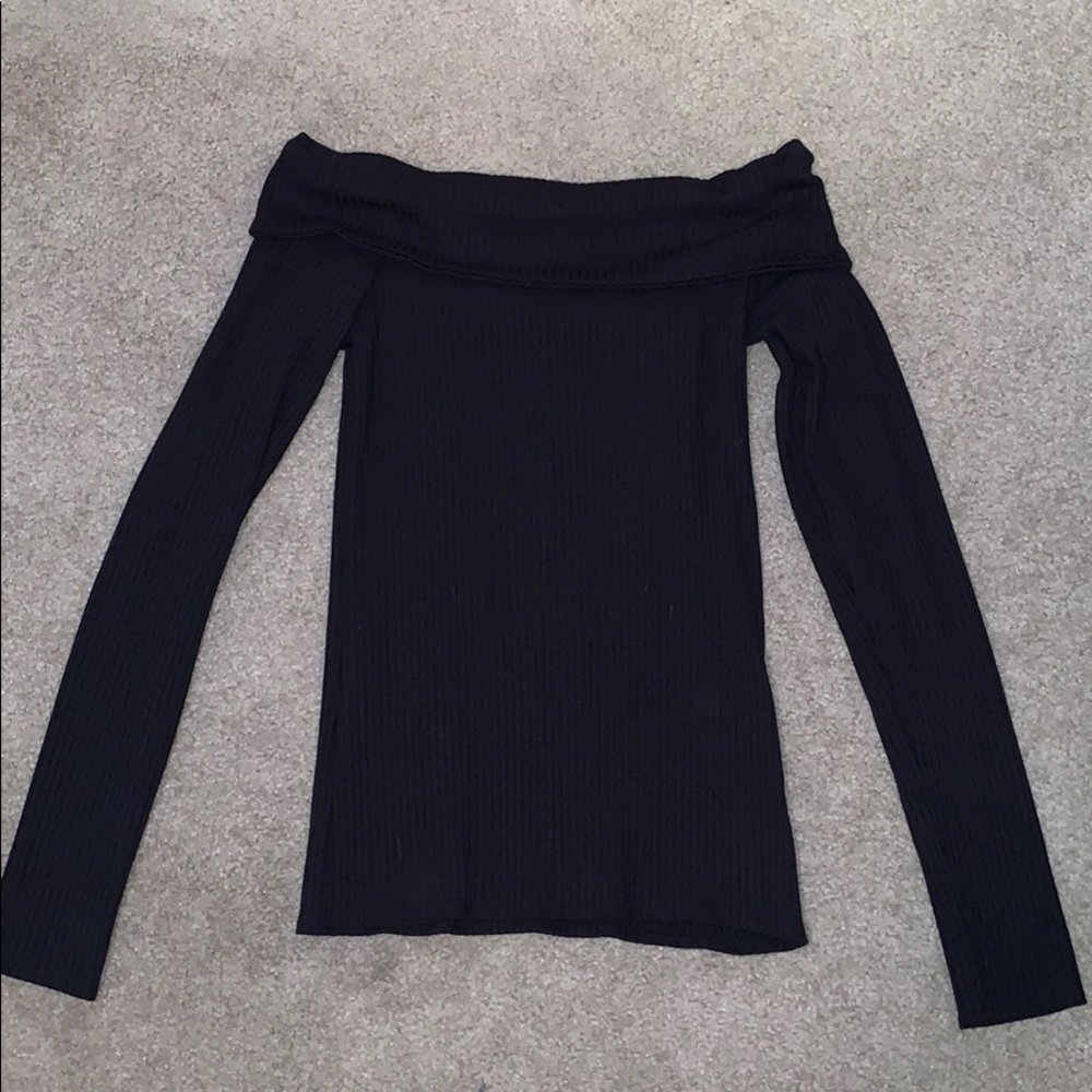 Black off the shoulder sweater